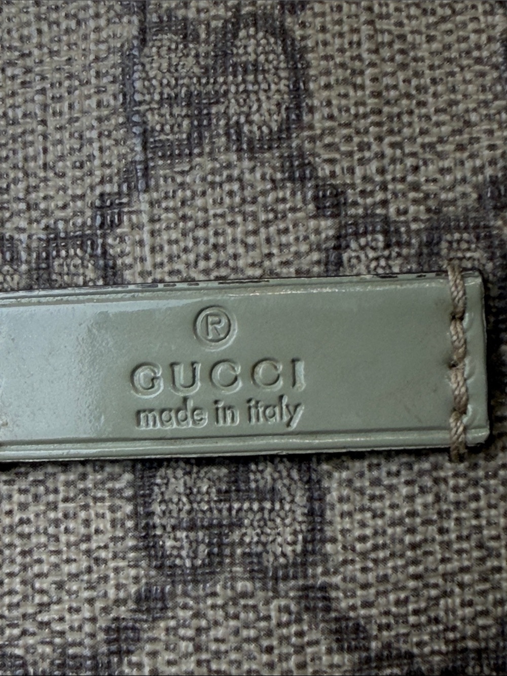 💯Authentic Gucci Vintage GG Monogram Boston Bag Sage Green Patent Leather🍀 - Picture 13 of 17
